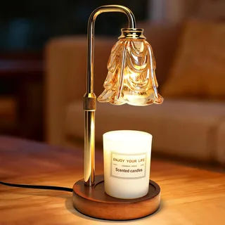 HOSSOM Kerzenwärmer Lampe, mit Dimmer Timer und 2 Glühbirnen, Vintage Kerzenwärmer Elektrischer Candle Warmer für Duftkerzen im Glas, Zuhause, Schlafzimmer, Dekoration