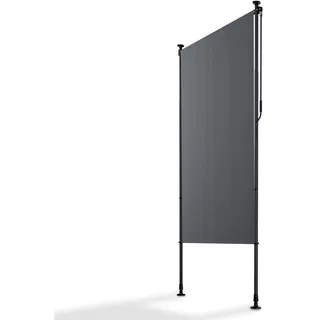 Juskys Senkrechtmarkise Barbados grau 120 x 310 cm , Grau , Textil , 120x310 cm , Sonnenschutz, Sichtschutz