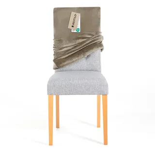 RESTILO Stuhlhusse Stretch in Universalgröße, Abnehmbare Waschbare Stuhlbezug Esszimmerstuhl, Elastischer Stuhl Überzug Schutz für Esszimmer, Restaurant Hotel Bankett Hochzeit Party, Sento Beige