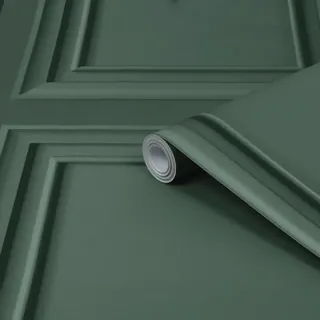 Laura Ashley Vliestapete Redbrook Wood Panel Fern Green Grün FSC®