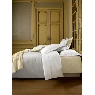 De Witte Lietaer Bumblebee Luxus-Perkal Bettbezug + Kissenbezüge, Baumwolle, Baumwolle, weiß/silberfarben, 260 x 240 cm