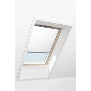Original Roto Rollo Exclusiv ZRE für Roto Dachfenster - Führungsschiene Silber - Manuelle Bedienung - Tageslichtrollo für Baureihe Q - Größe 094/118 | 09/11 - Stofffarbe Weiß