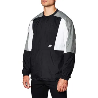 Nike Herren M NSW JKT WVN Crew CB Sport Jacket, Black/White/Smoke Grey/White, XS