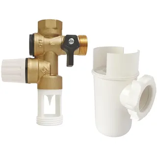 SOMATHERM FOR YOU - Kit bestehend aus 1 NC 20/27 Security Group (3/4 '') Messing neutral Wasser mit Luft rechten Schutz und 1 Trichterfalle. Zwangs Organe für einen Wassererhitzer Verbindungs