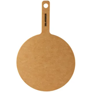 Rockingham Forge Holzfaser-Pizzabrett Natur, 24 cm Durchmesser für 9-Zoll-Pizza, Hygienisches Holz-Pizzabrett, Rundes Schneidebrett, Hitzebeständiger Holz-Pizzaspatel, Spülmaschinenfeste Servierplatte