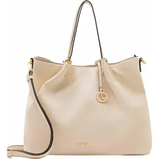 L.CREDI Schultertasche Umhängetasche Ebony Shopper Creme - Beige