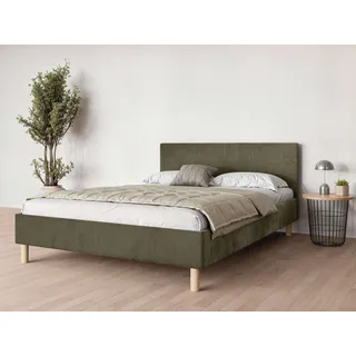 Home Affaire Polsterbett »Albybyn, Bettgestell mit Kopfteil und Lattenrost, in 2 Breiten« ohne Bettkasten und Matratze, in 2 Breiten- 140 und 160 cm,