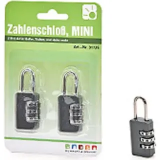 Zahlenschloß 2 St., MINI,5,5x2,5x1,5 cm, für Koffer, Truhen, usw. - Schwarz