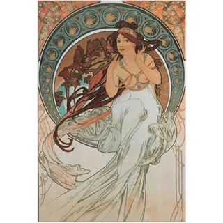 Artland Wandbild »Vier Künste: Die Musik. 1898«, Frau, (1 St.), als Alubild, Outdoorbild, Poster in verschied. Größen, beige