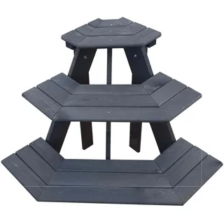 Promadino Blumentreppe Anja 87 x 62 cm Grau