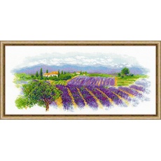 Bild Riolis, Kreuzstich-Set Blühende Provence, Baumwolle, Mehrfarbig, 55 x 25 x 0.1 cm
