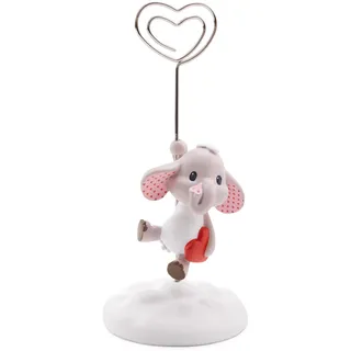 Fotohalter Love Elefant 11cm Polyresin grau - Tolle Geschenkidee