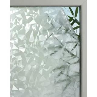 GARDINIA Statische Fensterfolie Graphic 50, Selbsthaftend, Blickschutz, Lichtdurchlässig, Haftet statisch ohne Kleber, 67,5 x 150 cm, Prisma-Optik, Halbtransparent