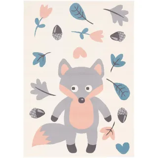 Pergamon Kinderteppich Trendline Pastell Fuchs , Textil , Animalprint , 185x270 cm , Teppiche und Böden, Teppiche, Kinderteppiche