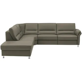 Beldomo Premium Ecksofa , Hellgrau , Leder , Echtleder , Rindleder , Ottomane links, L-Form , 288x249 cm , Goldenes M , erweiterbar, Typenauswahl, Bettkasten erhältlich, Fußauswahl, Lederauswahl, Stoffauswahl, planbar, seitenverkehrt erhältlich, einzeln ausziehbar, Bettfunktion erhältlich, Hocker erhältlich, Rückenfutter, individuell planbar, Armteil rechts , Wohnzimmer, Sofas & Couches, Wohnlandschaften, Ecksofas