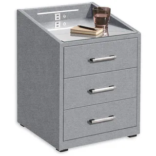 ed exciting design Nachtschrank Moon 47 x 46 x 61 cm Grau