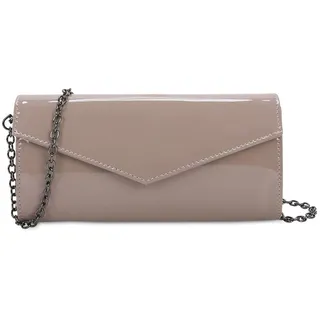 BUFFALO Umhängetasche Abendtasche Patent Secco Clutch Taupy taupe - Taupe