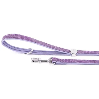 MyFamily Hundeleine für Hund in Italienisch wie Made in Italien, weiße Bronze -Metall -Oberflächen, handgefertigt, Saint Tropez Collection angereichert sind