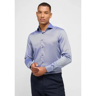 Eterna Langarmhemd "SUPER SLIM", EASY IRON (bügelleicht), weiß, navy),