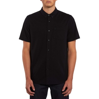 Volcom Herren Everett Oxford Kurzarmhemd Hemd mit Button-Down-Kragen, New Black, XX-Large