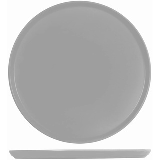 H&H 6637933 Pizzateller, Stoneware, Grau, 33 cm