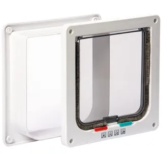 Karlie Katzenklappe Porta 4-Wege-Verschluss inklusiv Tunnel B: 19.2 cm H: 20 cm weiss