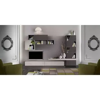 Wohnzimmer Wand Regale Wohnzimmer Schränke Design tv Modern Luxus Neu JVmoebel - Grau