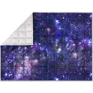Solfres Gewichtsdecke für Kinder, 2,3 kg, 90 x 120cm, Minky-Druck, schwere Decke für Kinder und Jugendliche, die schlafen, ultraweich und gemütlich, Sterne, sensorische Gegenstände zum Schlafen,