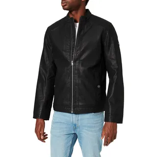 Tom Tailor Herren Bikerjacke aus Kunstleder