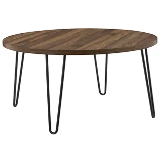 Ameriwood Home Owen Retro Couchtisch, laminierte Spanplatte, Nussbaum, 35.4 x 35.4 x 17.8 cm