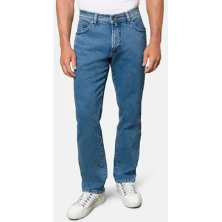 5-Pocket-Jeans PIERRE CARDIN "Dijon", Herren, Gr. 36, Länge 34, blau (dunkelblau used), Web, Obermaterial: 99% Baumwolle, 1% Elasthan, Jeans 5-Pocket-Jeans