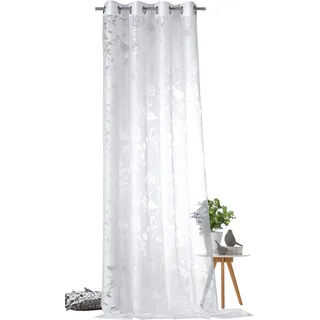 WECKBRODT »Shorty« Ösen 1, Stk. tlg. Ausbrenner, Allover,transparent,Motiv Vögel und Zweige, Gardine, Store,