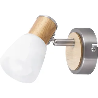 Rabalux 6486 Deckenstrahler 1 Spot Gavin, E14-Holz, silber-weiß, Skandinavisch - Silber