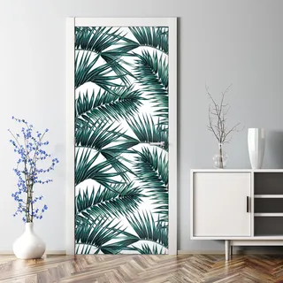 Dekorative Türaufkleber Raumdekoration selbstklebend Türposter Elegantes Art Deco 70 x 200 cm - Grün