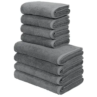 MY HOME Merida Handtuchset 4-tlg. grau