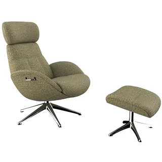 flexlux Relaxsessel Elegant Polyester 90 x 107 x 89 cm Grün mit verstellbarer Rückenlehne