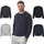 Herren Fleece Pullover Baumwollmix Rundhals Langarm Workwear Leicht Warm für Freizeit Arbeit Alltag Winter Marine XXL