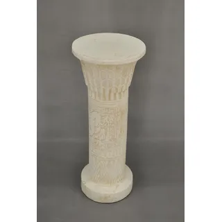 Medusa Säule Römische Säulen Marmor Skulptur Figur Deko Dekoration Ständer 1056 - Beige