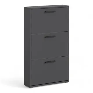 HBZ Carryhome Schuhkipper Anthrazit Kunststoff, 59x103x17 cm Typenauswahl, stehend, Garderobe, Schuhaufbewahrung, Schuhkipper