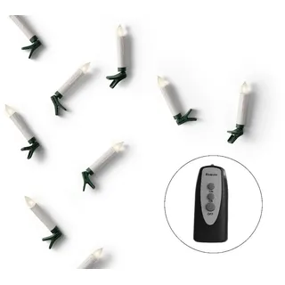 494521 Lumineo LED 10 Weihnachtsbaumkerzen mit FB Multi LED In- & Outdoor - 10 Stk