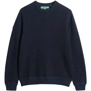 Superdry Sweatshirt »Strickpullover Cotton Texture Jumper«, blau