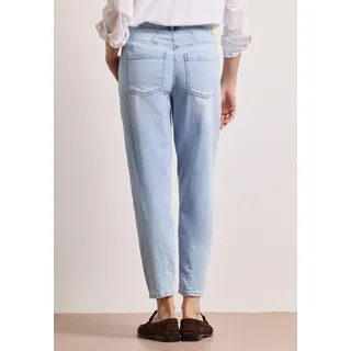 STREET ONE High-waist-Jeans STREET ONE "Style Karrie", Damen, Gr. 27, Länge 28, ultra bleached wash, Denim/Jeans, Obermaterial: 98% Baumwolle, 2% Elasthan, unifarben, loose fit lang, Jeans High-waist-Jeans, mit Taschen