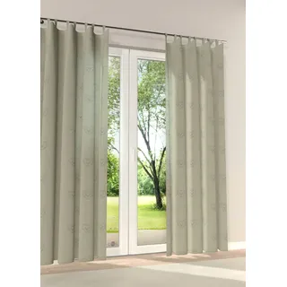 Stickereien Plauen Vorhang »Hirsch« Schlaufen 1 Stk. tlg. Stickereien Plauen hellrot, rot cm