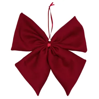 Halbach Seidenbänder Premium Rote Geschenkschleifen Set | XXL Riesenschleife für Tannenbaum und Weihnachtsdeko