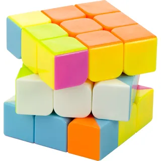 KIK - Puzzle Spiel Puzzle Würfel 3x3 neon 5,65 cm