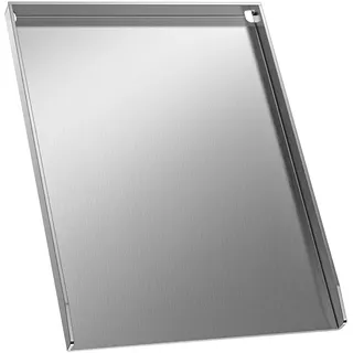 Onlyfire Edelstahl Grillplatte V2A Massiver 4mm, Universal BBQ Plancha Griddle für Kohlegrill, Gasgrill, 40x30x2,5cm, Grillschale, Grillpfanne, Grill Platte