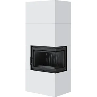Kratki Kamineinsatz Simple Box 8 kW Stahl Weiß