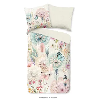 Duvet cover HIP 135x200 + 1* 80x80 cm - Mandalas, flowers and butterflies - Beige