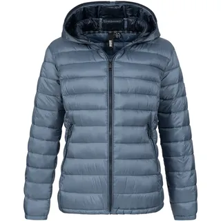 Steppjacke LPO "GILMOUR MELVILLE VI Women", Damen, Gr. 36/38 (M), blau (hellblau), Web, 100% Polyester, figurbetont hüftbedeckend, mit innenliegendem Gummizug, Jacken Steppjacke, auch in Großen Größen erhältlich