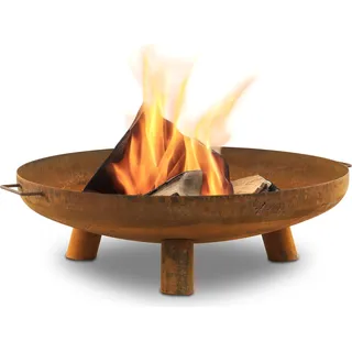BBQ-Toro Feuerschale Ø 80 cm, Rostoptik, Outdoor Dreibein Feuerstelle für Garten und Terrasse